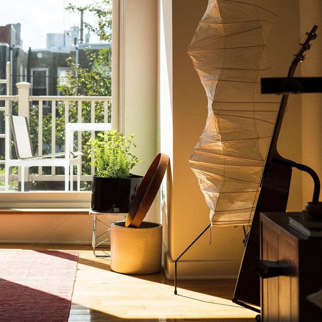 Akari 10A Rice Paper Floor Lamp, Japanese style, suitable for study, bedroom, and living spaces