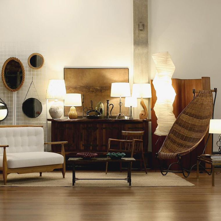 Akari 10A Rice Paper Floor Lamp, Japanese style, suitable for study, bedroom, and living spaces