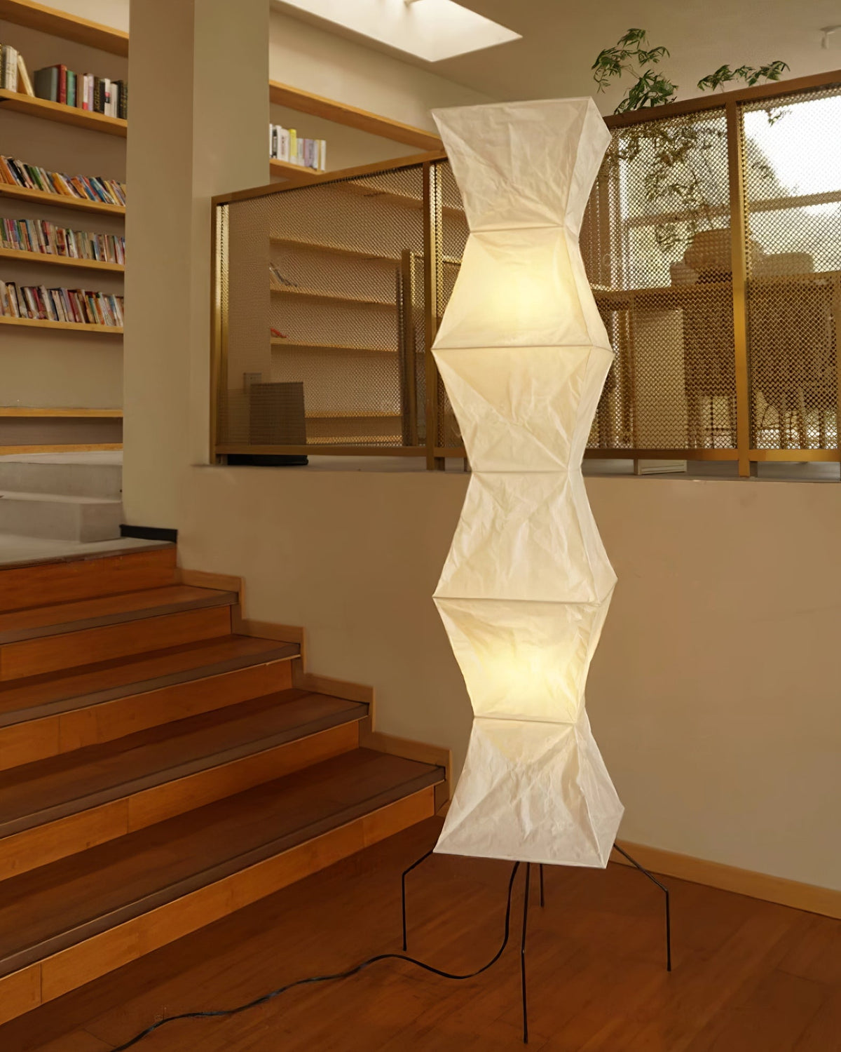 Akari 10A Rice Paper Floor Lamp, Japanese style, suitable for study, bedroom, and living spaces