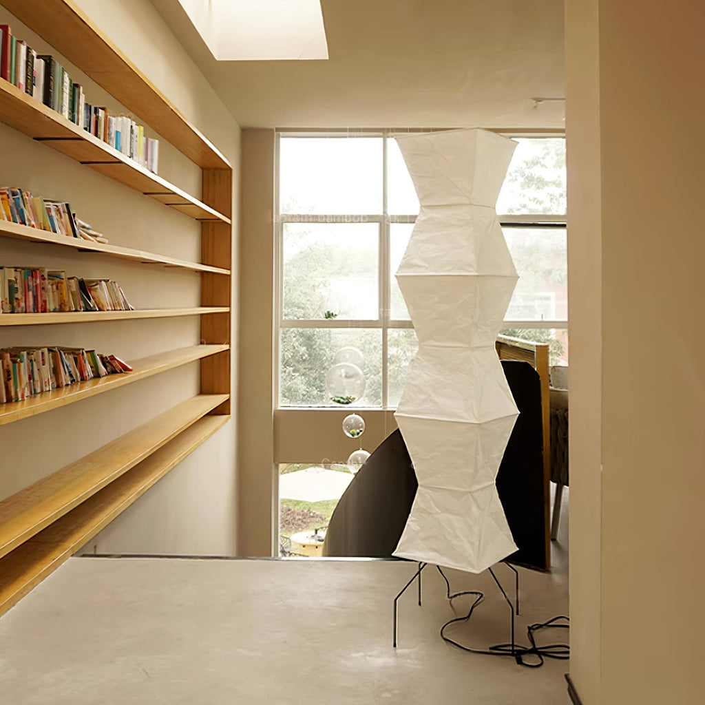 Akari 10A Rice Paper Floor Lamp, Japanese style, suitable for study, bedroom, and living spaces