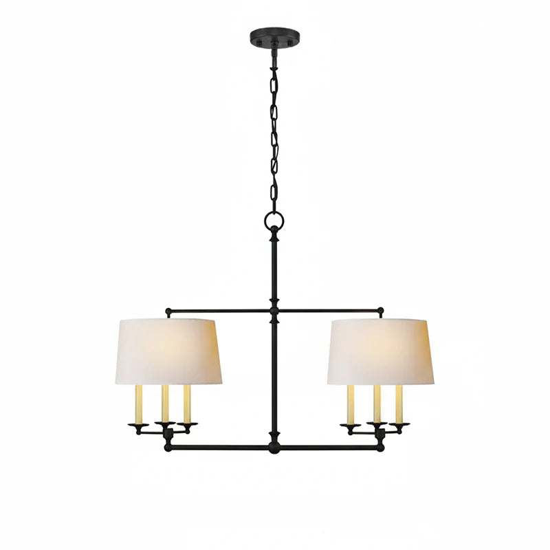 Chapman Classic 6-Light Chandelier, Transitional style, suitable for dining rooms and entryways