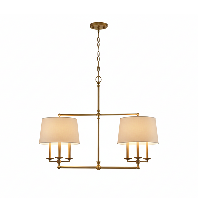 Chapman Classic 6-Light Chandelier, Transitional style, suitable for dining rooms and entryways
