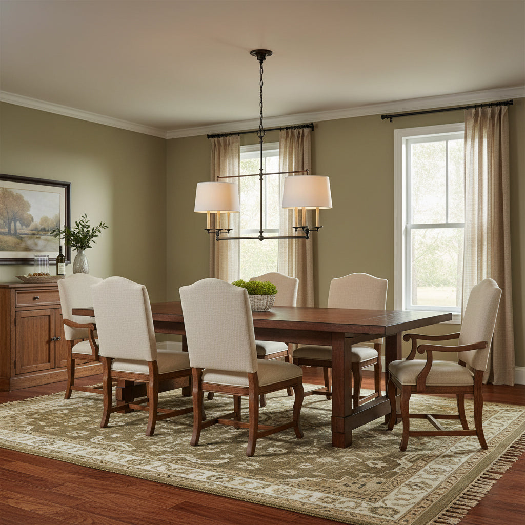 Chapman Classic 6-Light Chandelier, Transitional style, suitable for dining rooms and entryways
