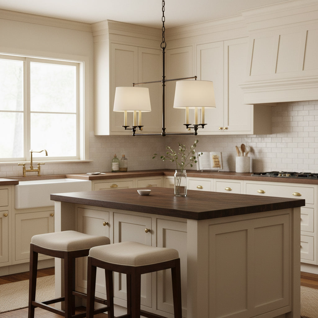 Chapman Classic 6-Light Chandelier, Transitional style, suitable for dining rooms and entryways