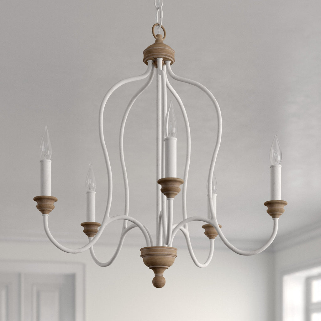Hartsville 6-Light Chandelier, French country style, suitable for entryways and dining rooms