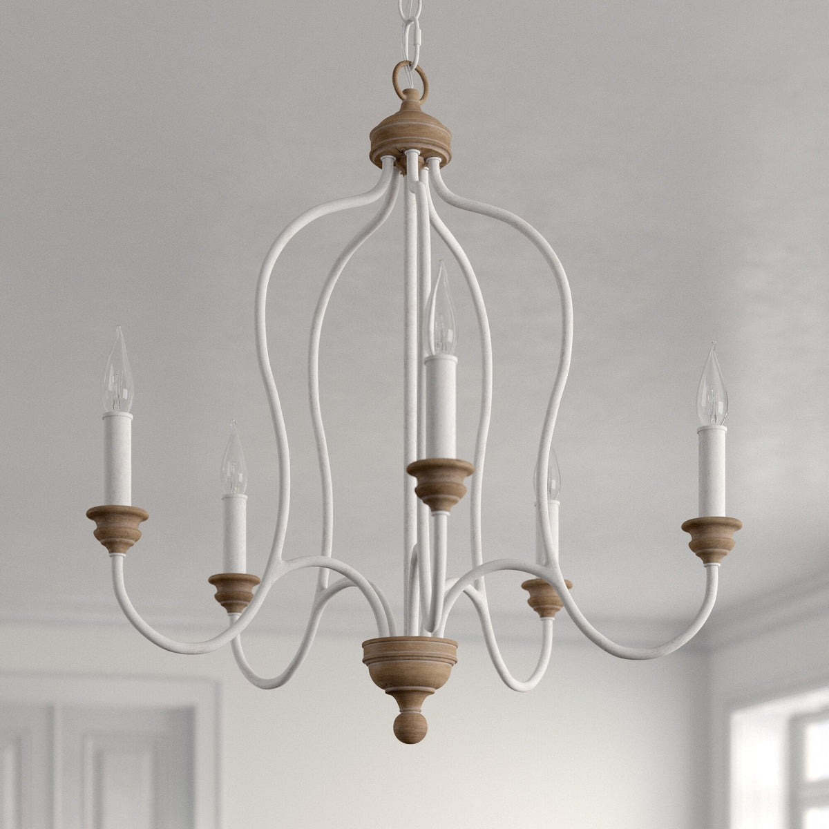 Hartsville 6-Light Chandelier, French country style, suitable for entryways and dining rooms