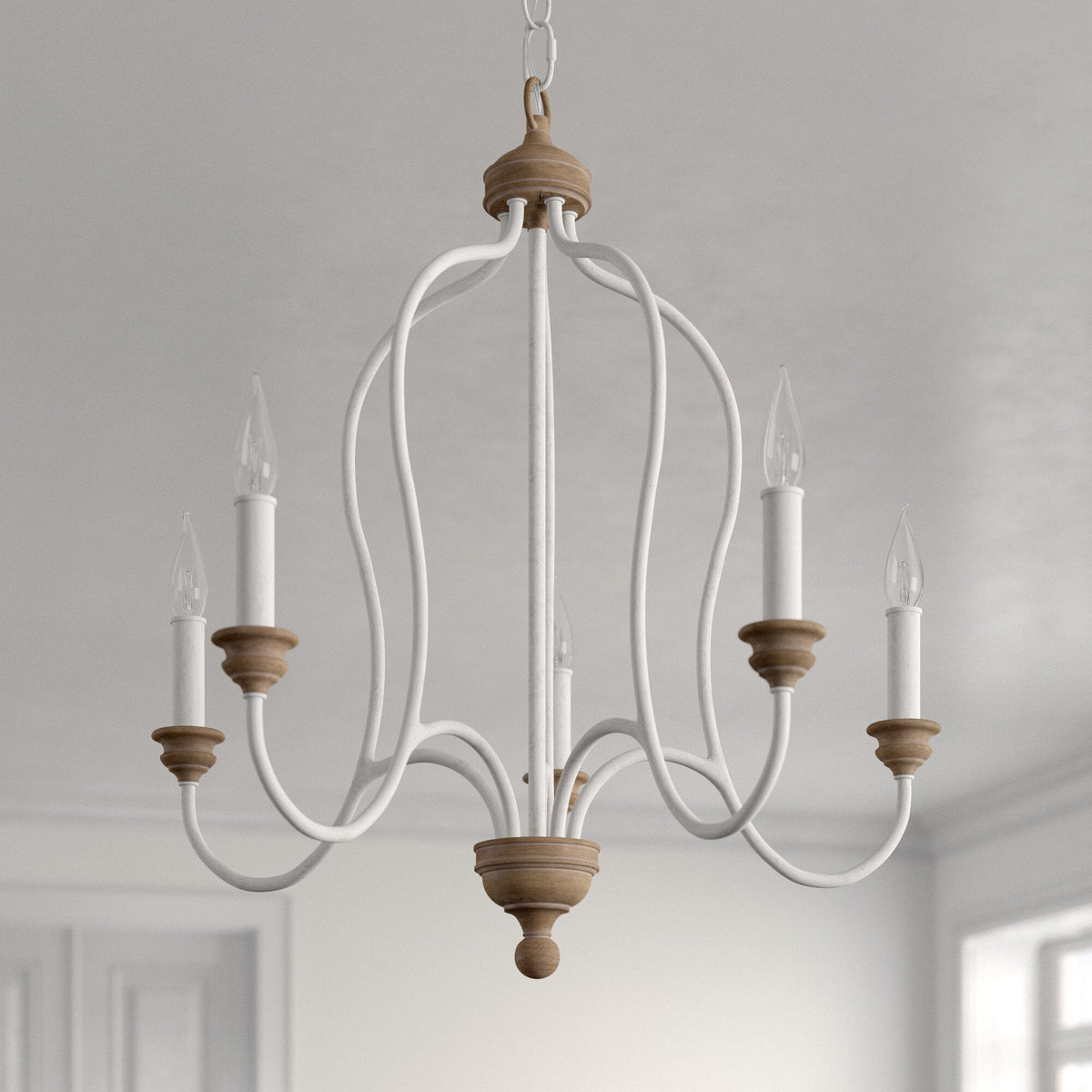 Hartsville 6-Light Chandelier, French country style, suitable for entryways and dining rooms