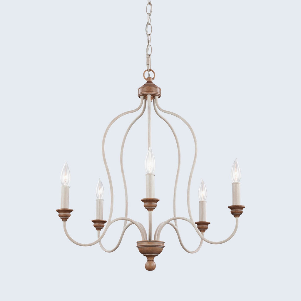 Hartsville 6-Light Chandelier, French country style, suitable for entryways and dining rooms