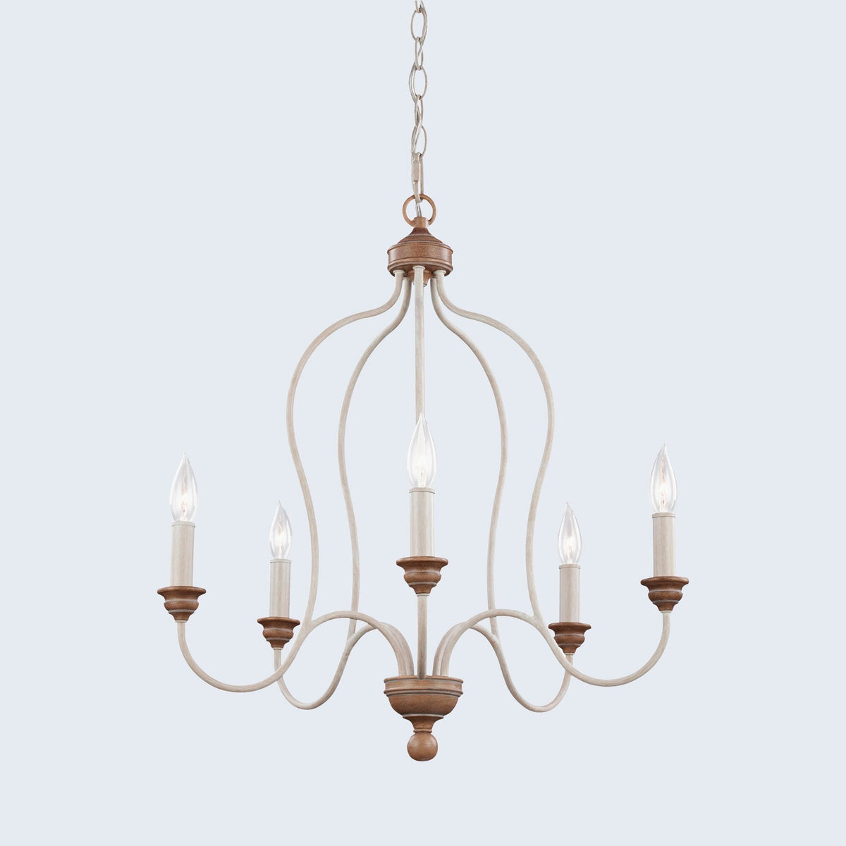 Hartsville 6-Light Chandelier, French country style, suitable for entryways and dining rooms