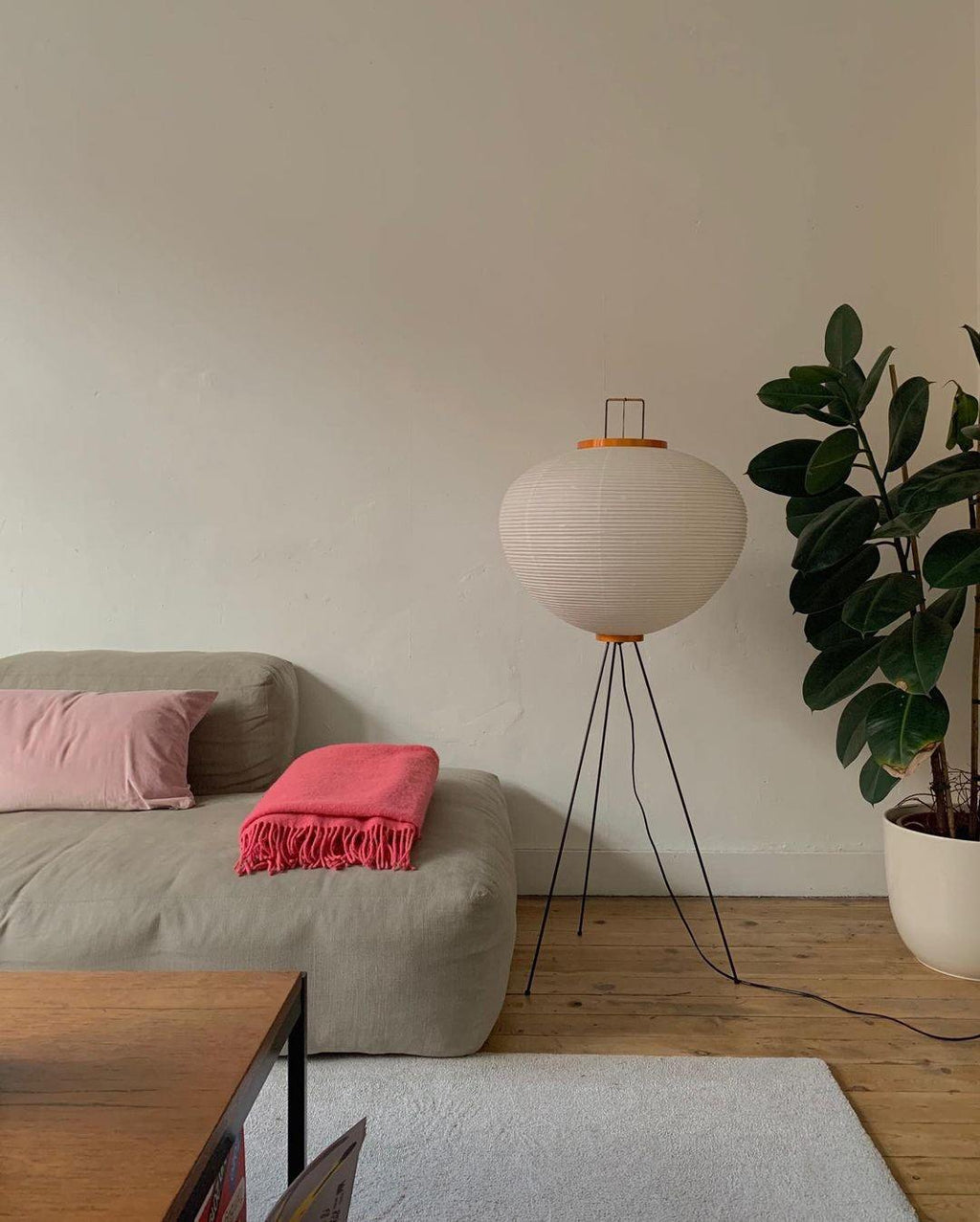 Akari 10A Rice Paper Floor Lamp, Japanese style, suitable for study, bedroom, and living spaces