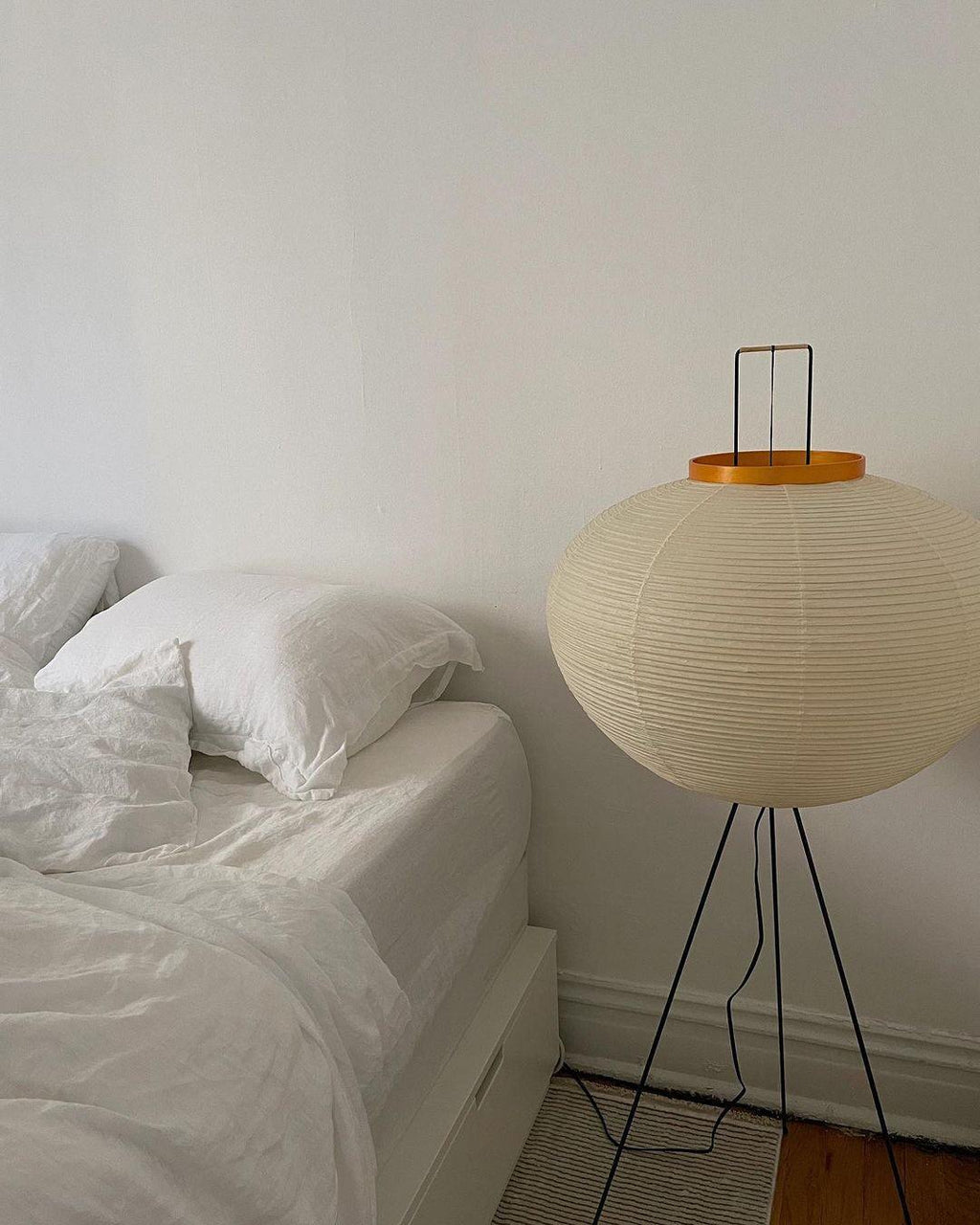 Akari 10A Rice Paper Floor Lamp, Japanese style, suitable for study, bedroom, and living spaces