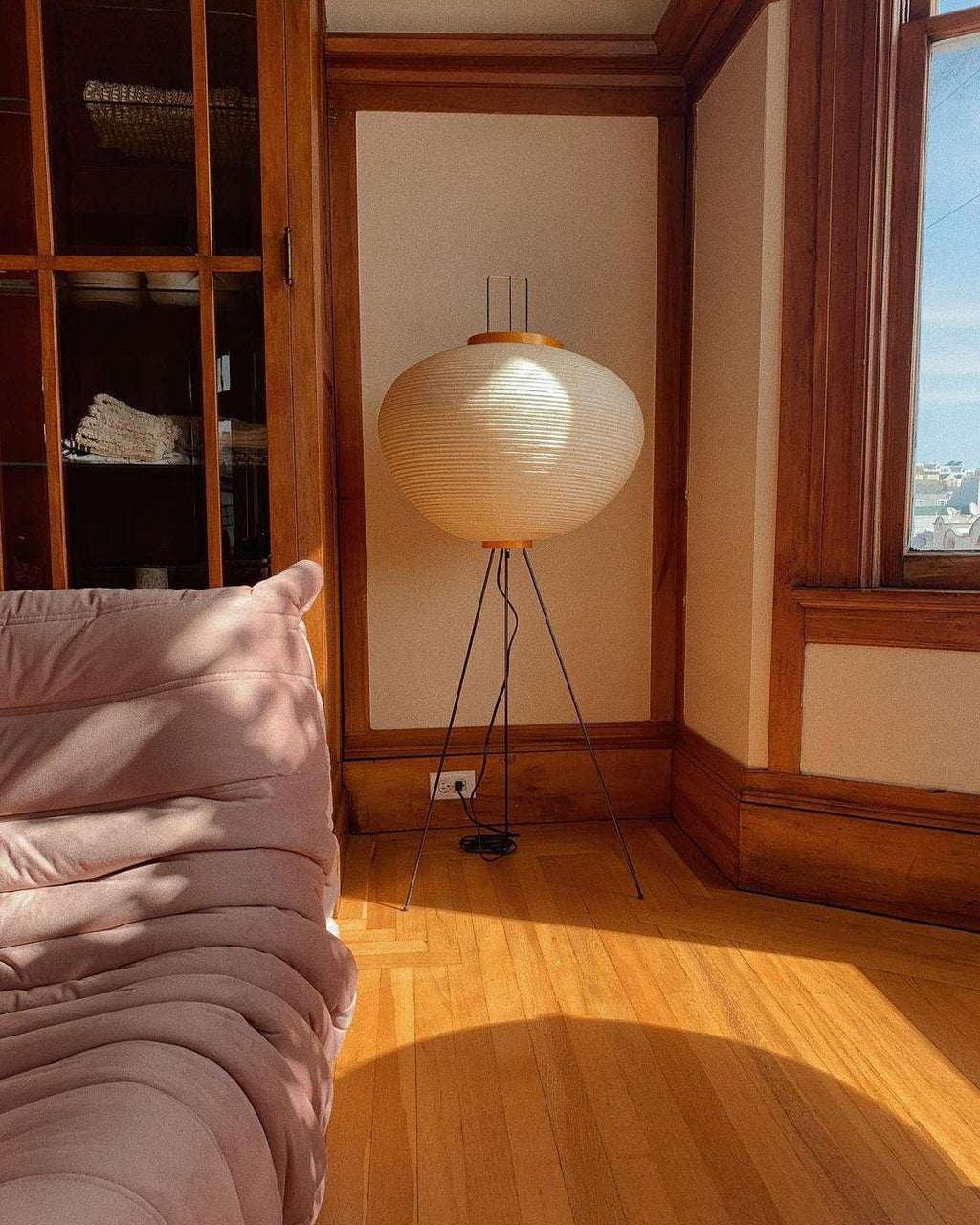 Akari 10A Rice Paper Floor Lamp, Japanese style, suitable for study, bedroom, and living spaces