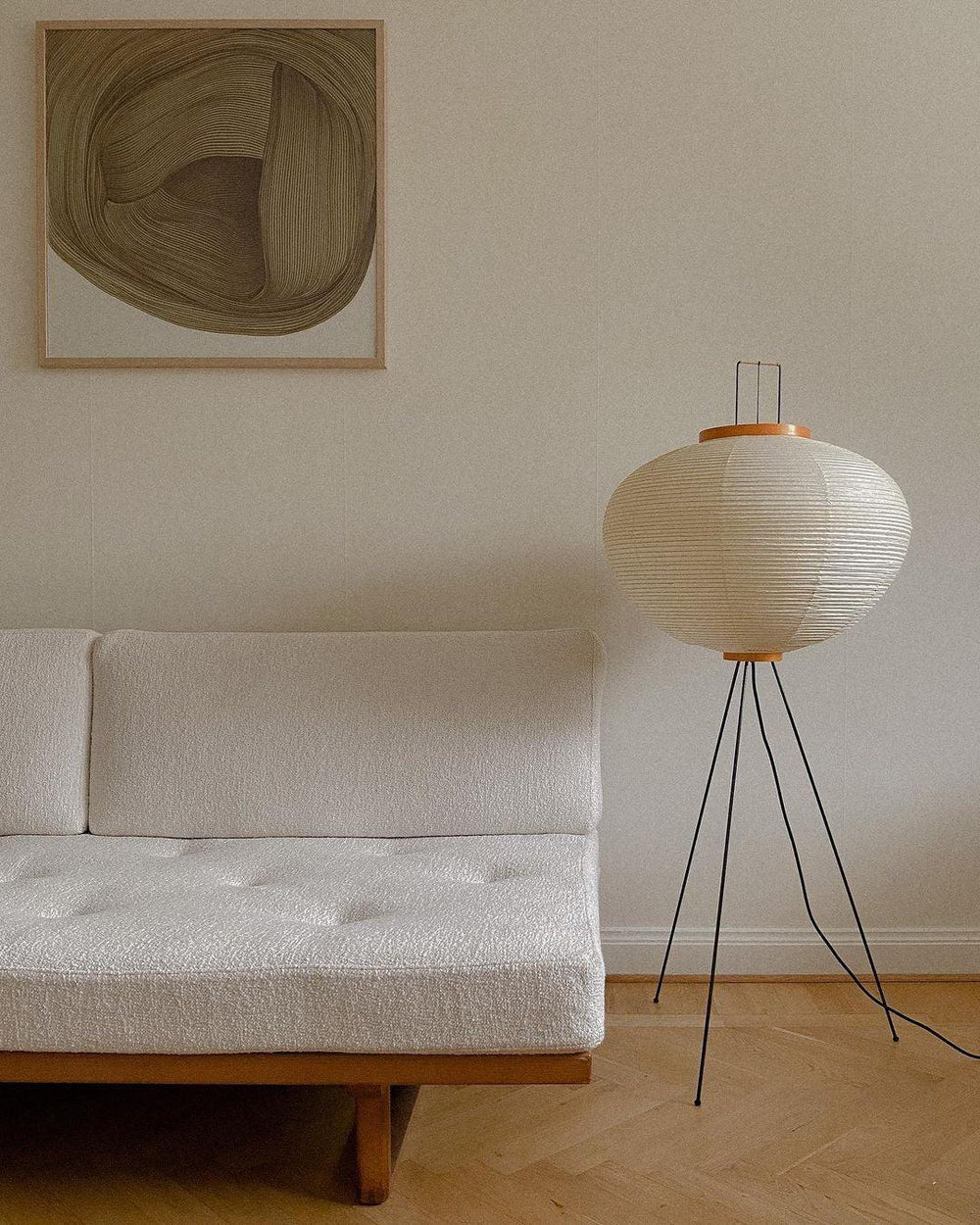 Akari 10A Rice Paper Floor Lamp, Japanese style, suitable for study, bedroom, and living spaces
