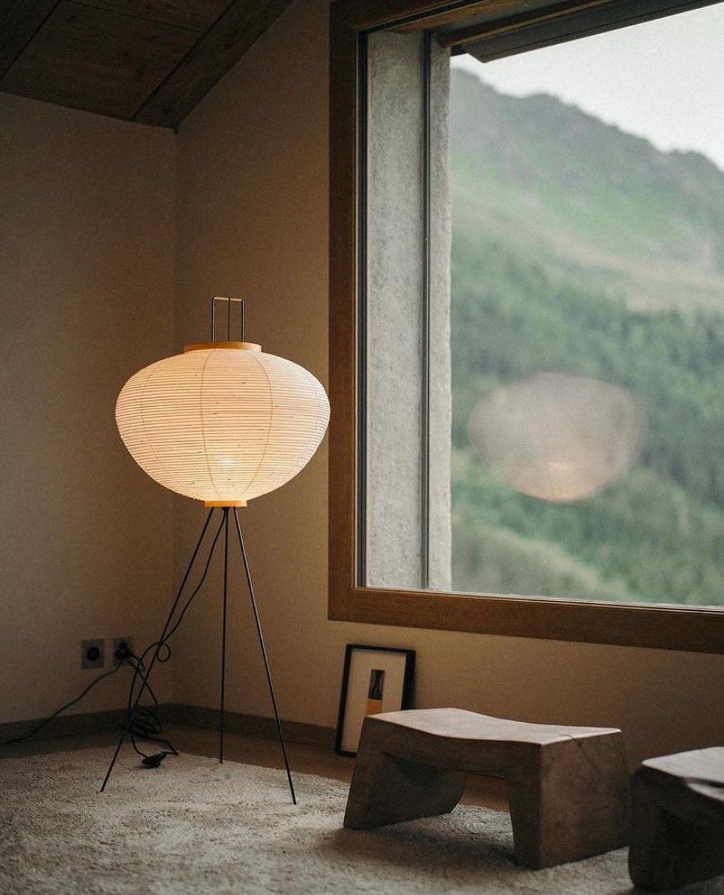 Akari 10A Rice Paper Floor Lamp, Japanese style, suitable for study, bedroom, and living spaces