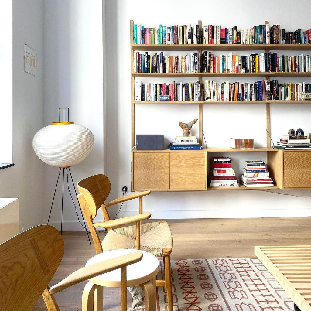 Akari 10A Rice Paper Floor Lamp, Japanese style, suitable for study, bedroom, and living spaces