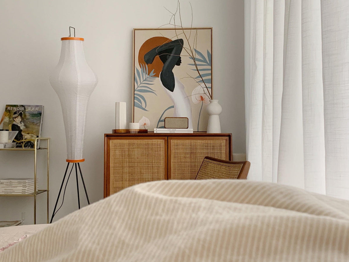 Akari 10A Rice Paper Floor Lamp, Japanese style, suitable for study, bedroom, and living spaces