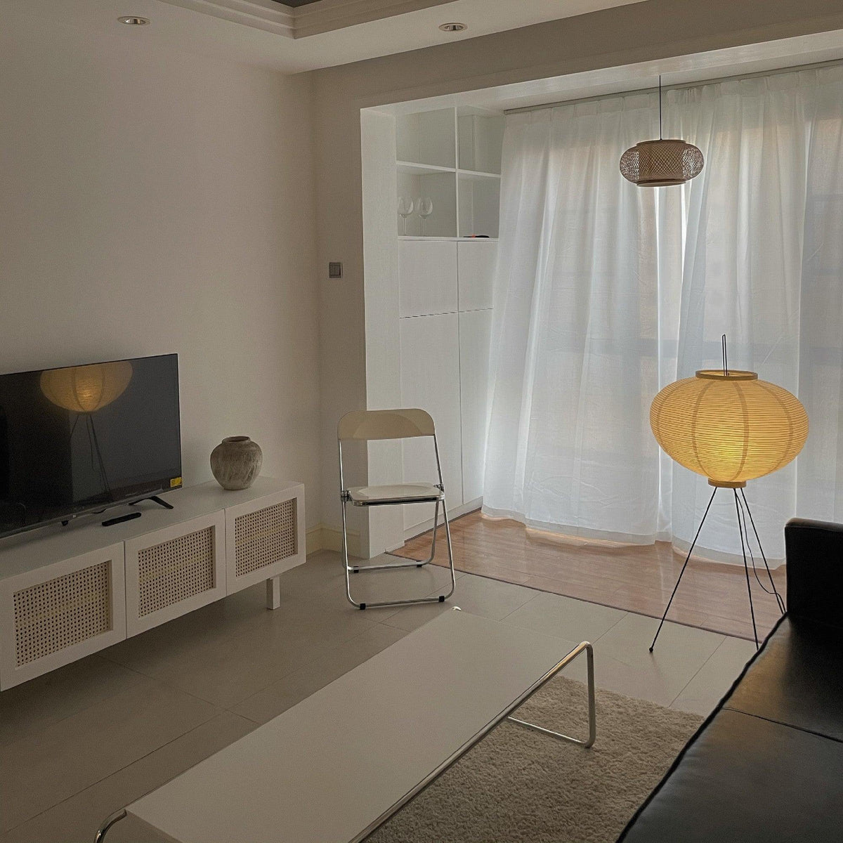 Akari 10A Rice Paper Floor Lamp, Japanese style, suitable for study, bedroom, and living spaces