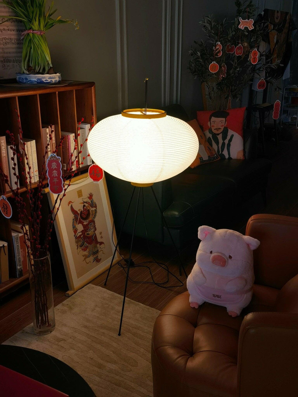 Akari 10A Rice Paper Floor Lamp, Japanese style, suitable for study, bedroom, and living spaces