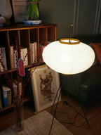 Akari 10A Rice Paper Floor Lamp, Japanese style, suitable for study, bedroom, and living spaces