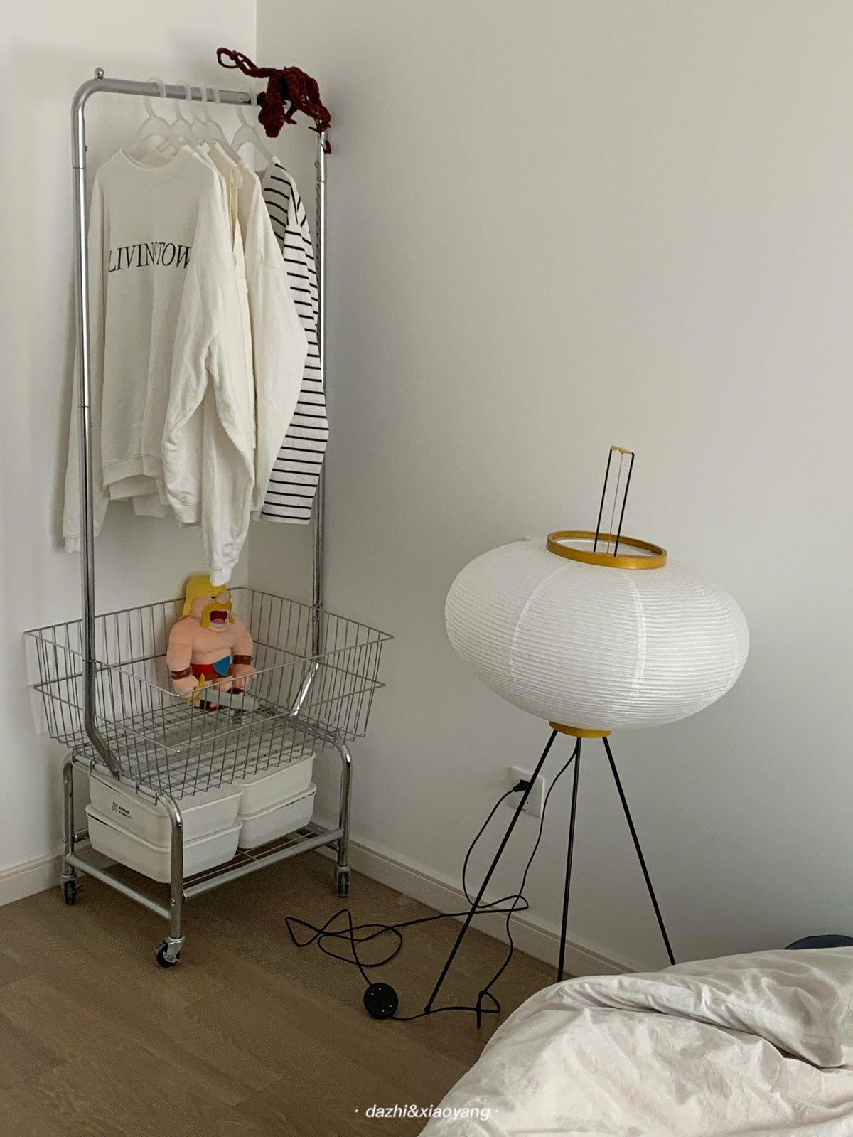 Akari 10A Rice Paper Floor Lamp, Japanese style, suitable for study, bedroom, and living spaces