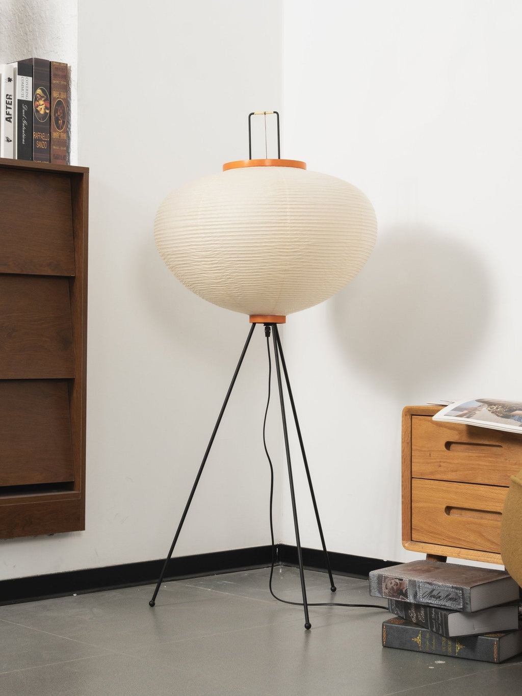 Akari 10A Rice Paper Floor Lamp, Japanese style, suitable for study, bedroom, and living spaces