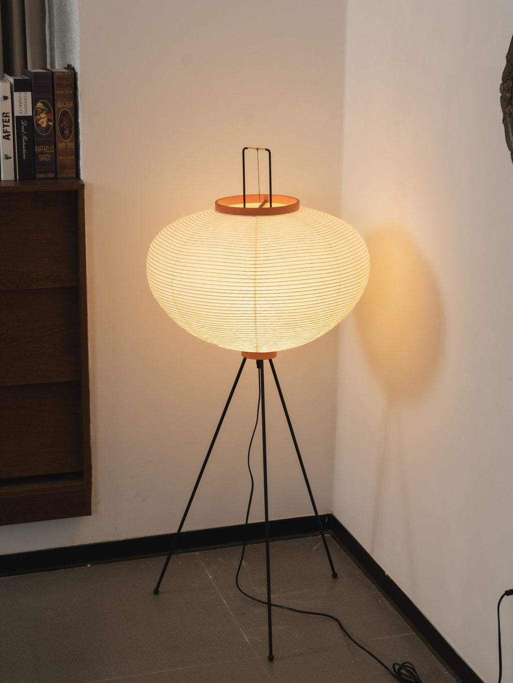 Akari 10A Rice Paper Floor Lamp, Japanese style, suitable for study, bedroom, and living spaces