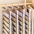 Multi-Layer Pants Hanger – Space-Saving Foldable Trouser Organizer