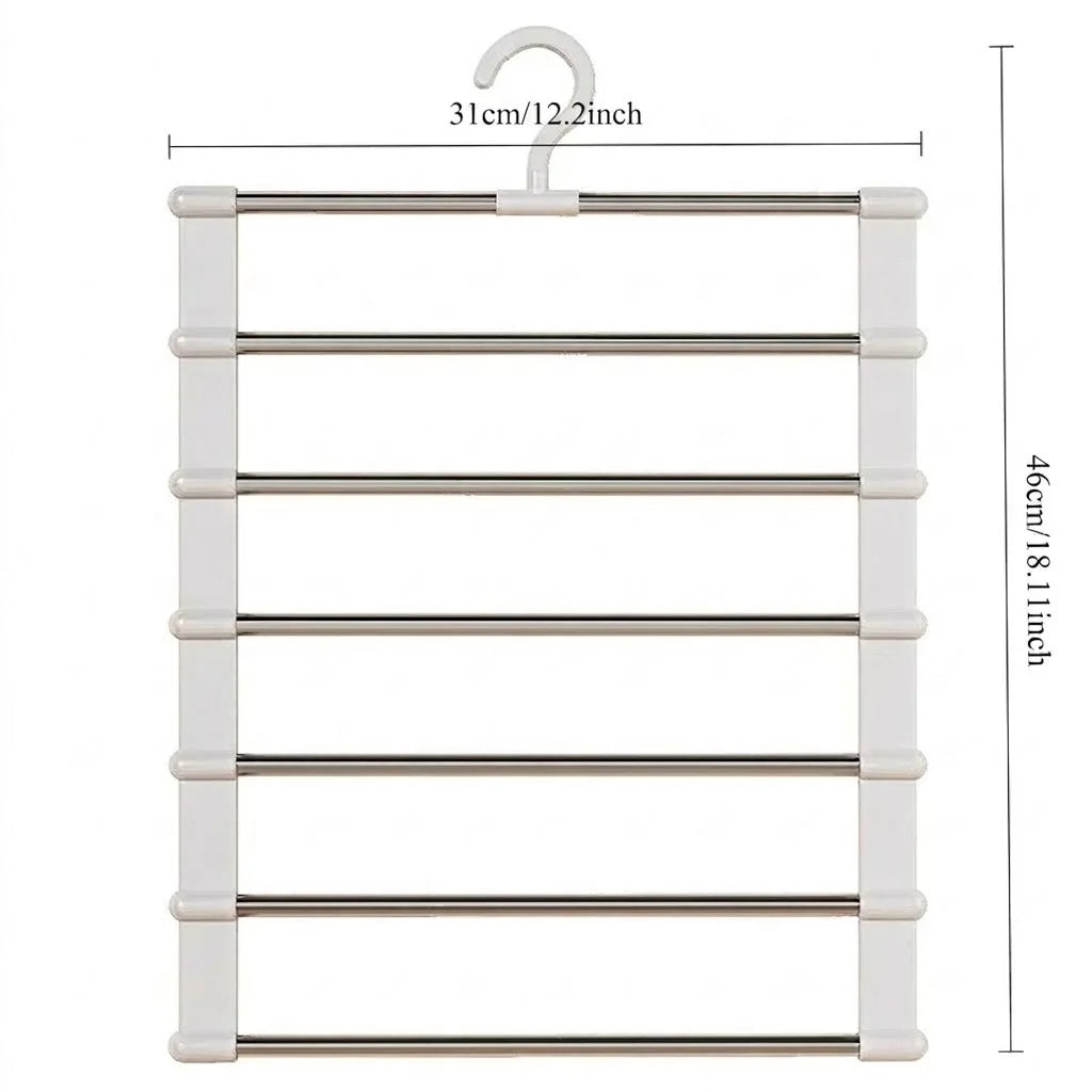Multi-Layer Pants Hanger – Space-Saving Foldable Trouser Organizer