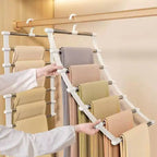 Multi-Layer Pants Hanger – Space-Saving Foldable Trouser Organizer