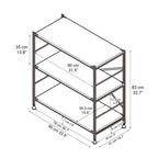 SUS Shelving Unit - Stainless Steel - Wide - Small