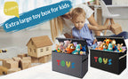 Extra Large Collapsible Kids Storage Chest with Lid, 31.7 Gal Toy Box Organizer Bins for Boys Girls Bedroom Nursery Living Room