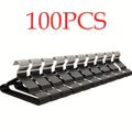 High-Manganese-Steel Clothes Hangers in 30, 50 or 100-Piece Black Packs with Coated Shoulder and Lower Bars