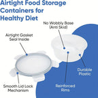 Food Storage Containers Set BPA-Free Airtight – Meal Prep Containers with Easy-Snap Lids Labels & Marker 24 48pcs Pantry Kitchen Organizer