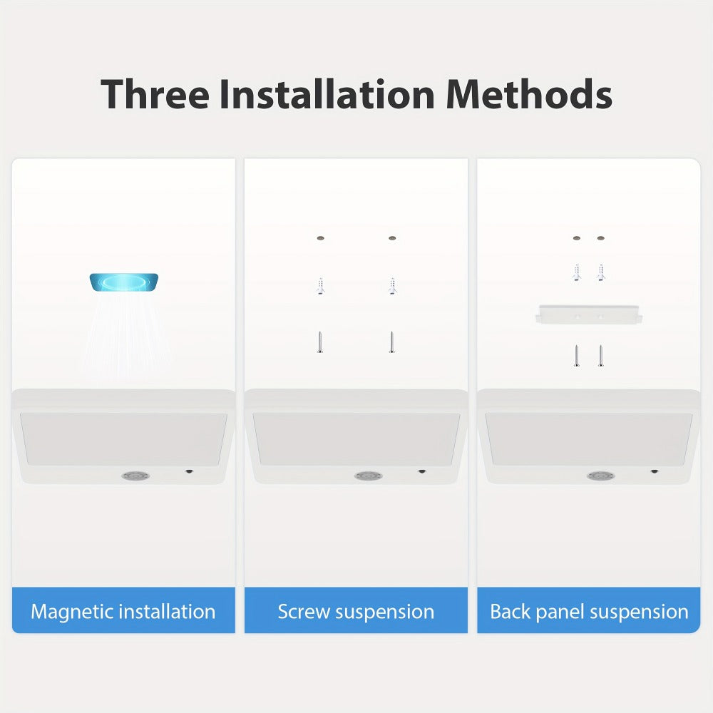 Wireless LED Ceiling Light Motion Sensor Rechargeable Battery Powered 3 Color Temperatures for Home Cooking, Dining and Outdoor Meals