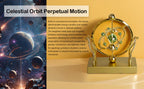 Perpetual Motion Pendulum Desk Decor - Cosmic Swing Solar System Planets Atomic Model Science for Entryways, Bedrooms and Living Spaces