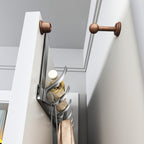 Over Door Hook Hanger with 5-6 Hooks, No Drill Metal Door Organizer for Hats Keys Bags Entryway Bathroom Bedroom