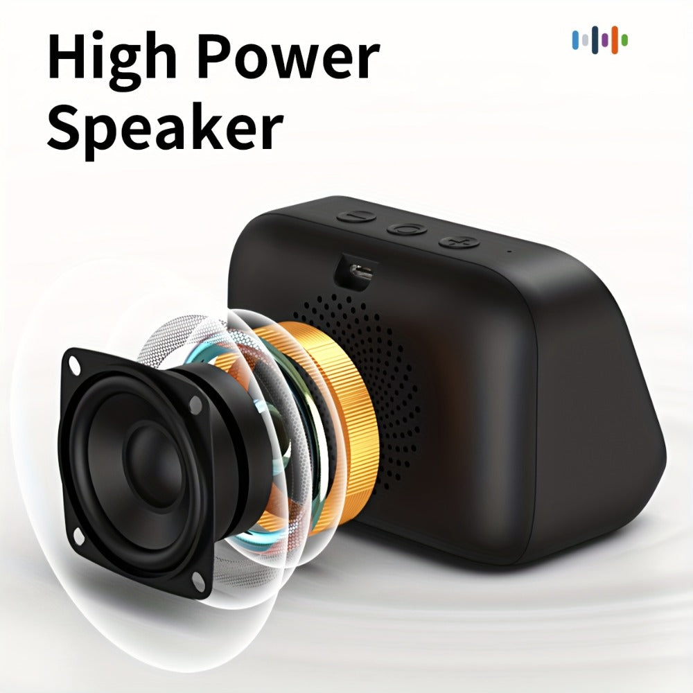 Smart Alarm Clock with AI Voice Assistant & Wireless Speaker - Dynamic RGB Light, Hi-Fi Stereo Sound
