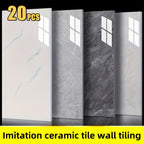 Peel and Stick Wall Panels Marble Pattern Self-Adhesive PVC Wall Tiles Backsplash Stickers for Entryways, Bedrooms and Living Spaces