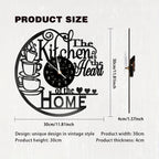 Coffee-Themed Vinyl Record Wall Clock with Cutout Lettering and Standard or LED Light Configuration