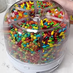 Candy Dispenser Storage Box Large, Sealed Smart Partition Container for Small Candies, Grain, Flour & Pet Food