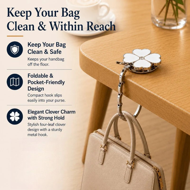 Foldable Clover Purse Hanger