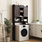 Over-the-Toilet Bathroom Storage Cabinet with 32-Inch Top, Sliding Barn Doors and Nine Color Options