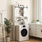 Over-the-Toilet Bathroom Storage Cabinet with 32-Inch Top, Sliding Barn Doors and Nine Color Options