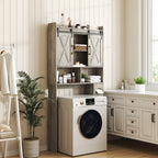 Over-the-Toilet Bathroom Storage Cabinet with 32-Inch Top, Sliding Barn Doors and Nine Color Options