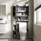 Over-the-Toilet Bathroom Storage Cabinet with 32-Inch Top, Sliding Barn Doors and Nine Color Options