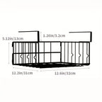 Wall Mount Foldable Storage Basket - Metal Organizer, Collapsible Space Saving for Kitchen Cabinet
