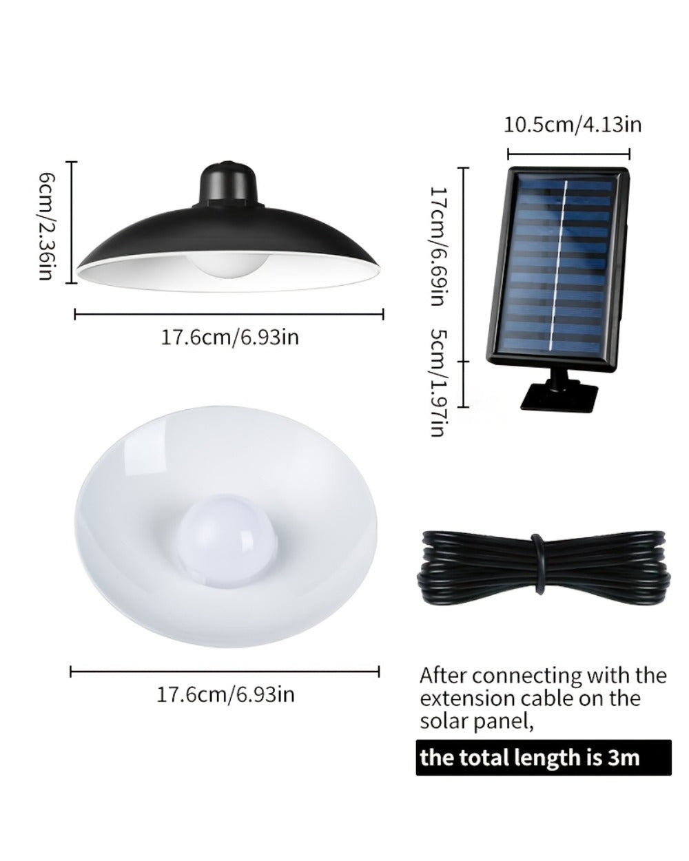 Solar Pendant Light Indoor Outdoor Hanging Light Fixture 3200mAh Rechargeable - 3 Brightness for an Everyday Personal Care Routine
