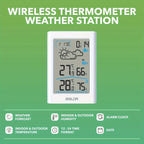Home Weather Station | Wireless Indoor Outdoor Forecast Alarm Clock