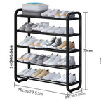 Shoe Storage Organizer 5-Layer Narrow White Rack for Entryway, Closet, Living Room and Door Areas