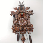 Cuckoo-Style Decorative Wall Clock with Pendulum and CL010 or CL303 Brown Wood-Look Model Options